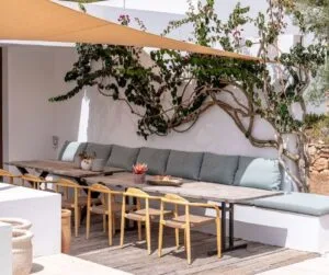 Terrace fall decoration.